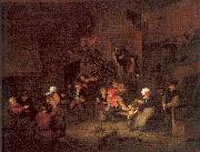 Ostade, Adriaen van Villagers Merrymaking at an Inn oil painting on canvas